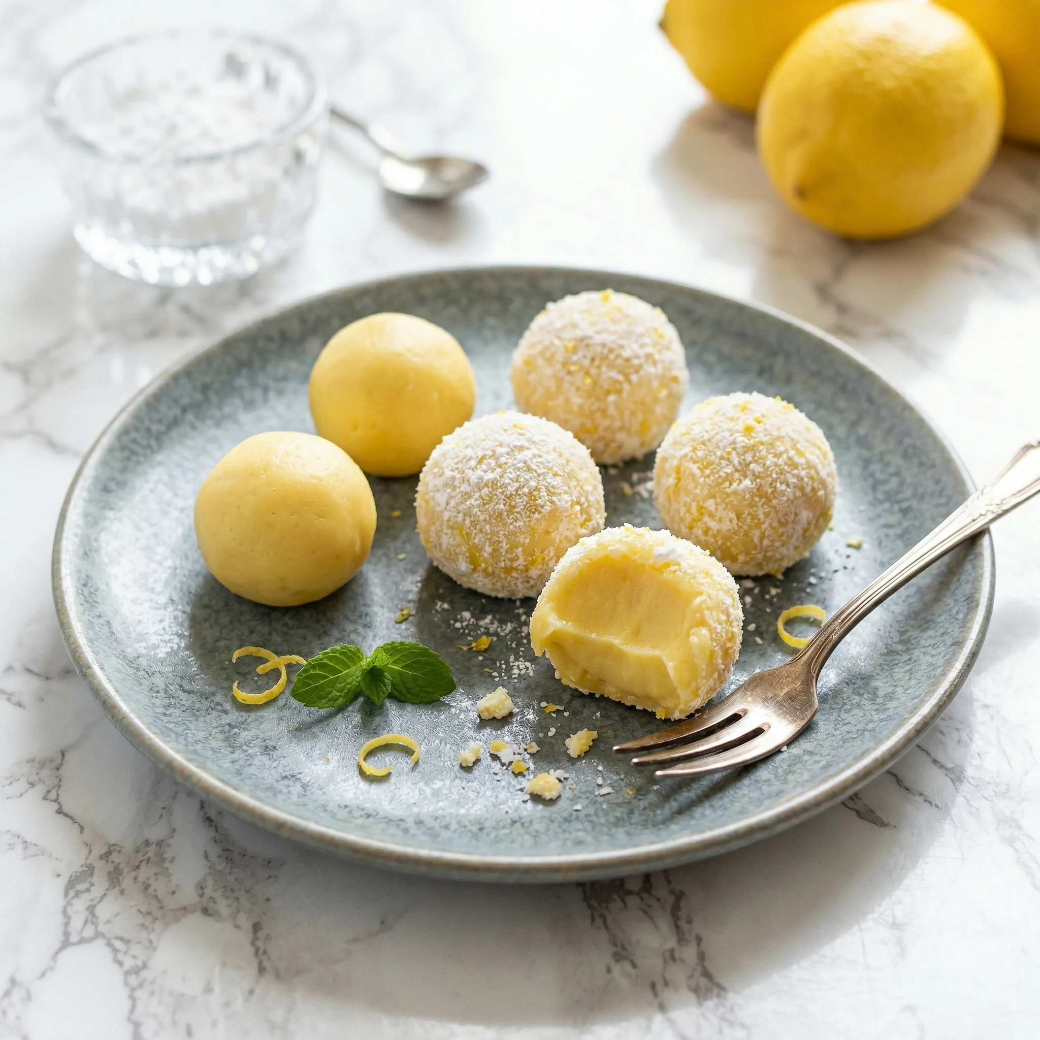 Creamy Lemon White Chocolate Truffles
