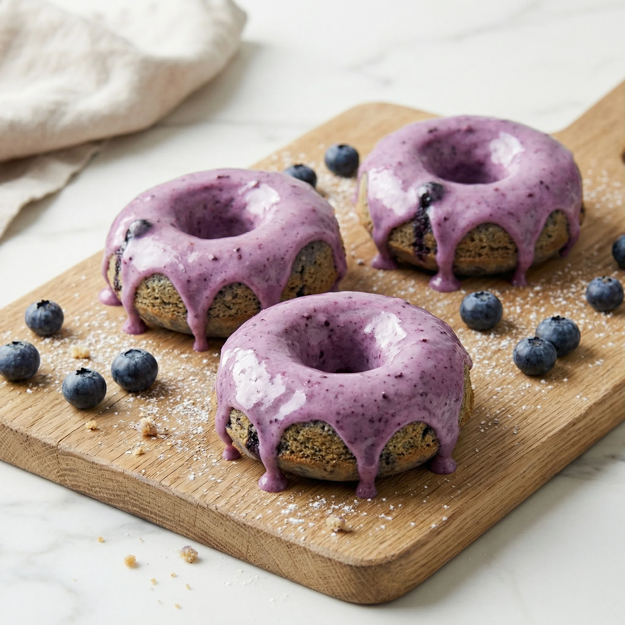 Baked Blueberry Donuts