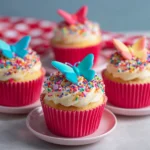 Dolly Parton Butterfly Coconut Cupcakes