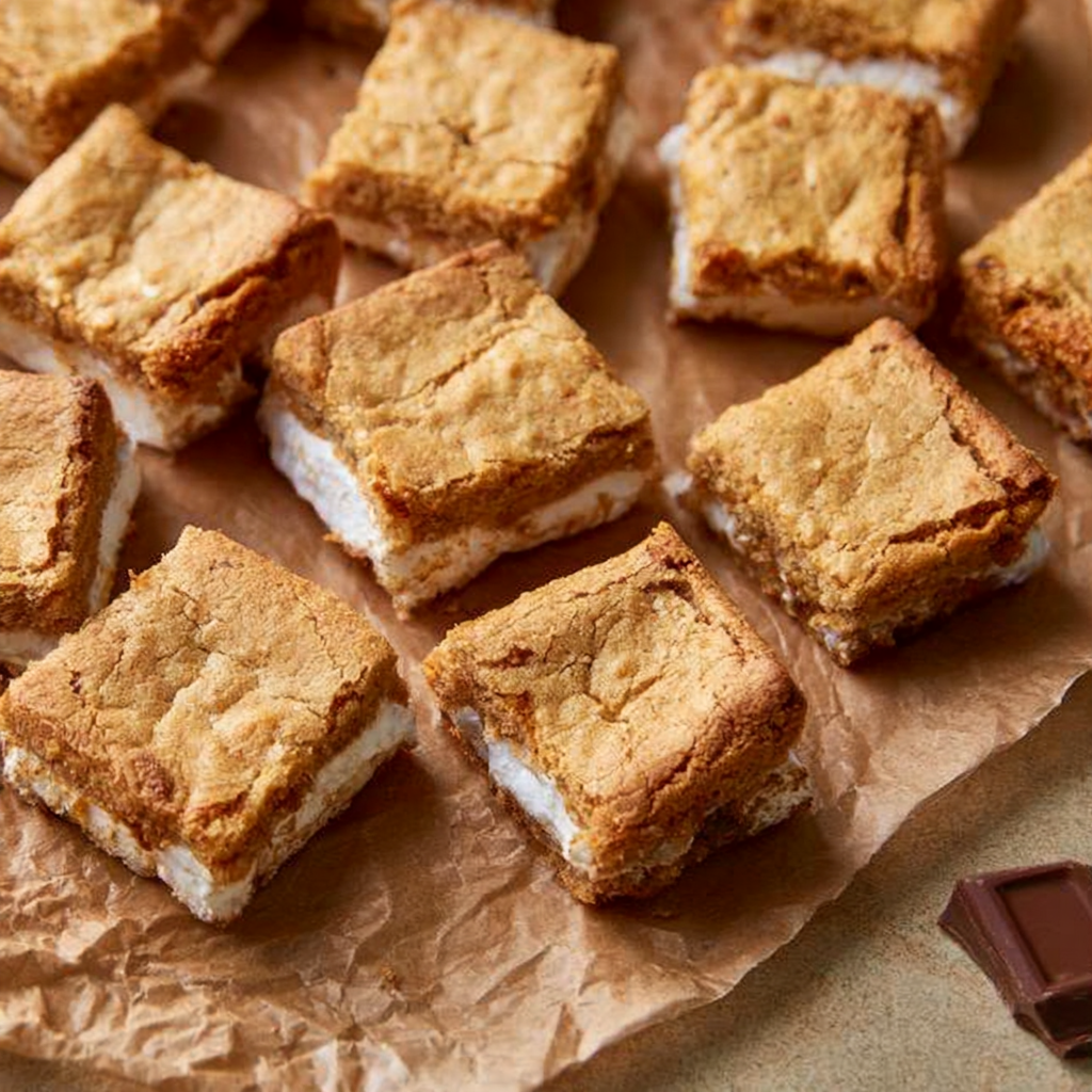 S'mores cookie bars - step by step