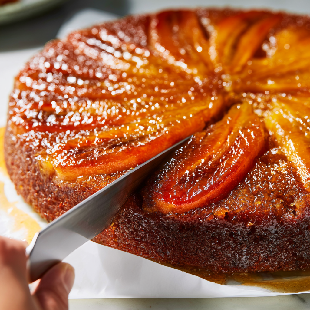 Tahini Banana Upside Down Cake - featured image