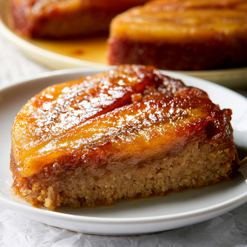 Tahini Banana Upside Down Cake - step by step