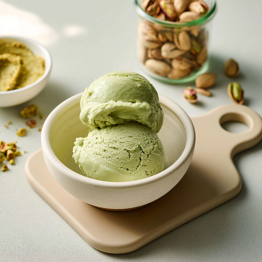 No-Churn Pistachio Ice Cream (Vegan) - step by step