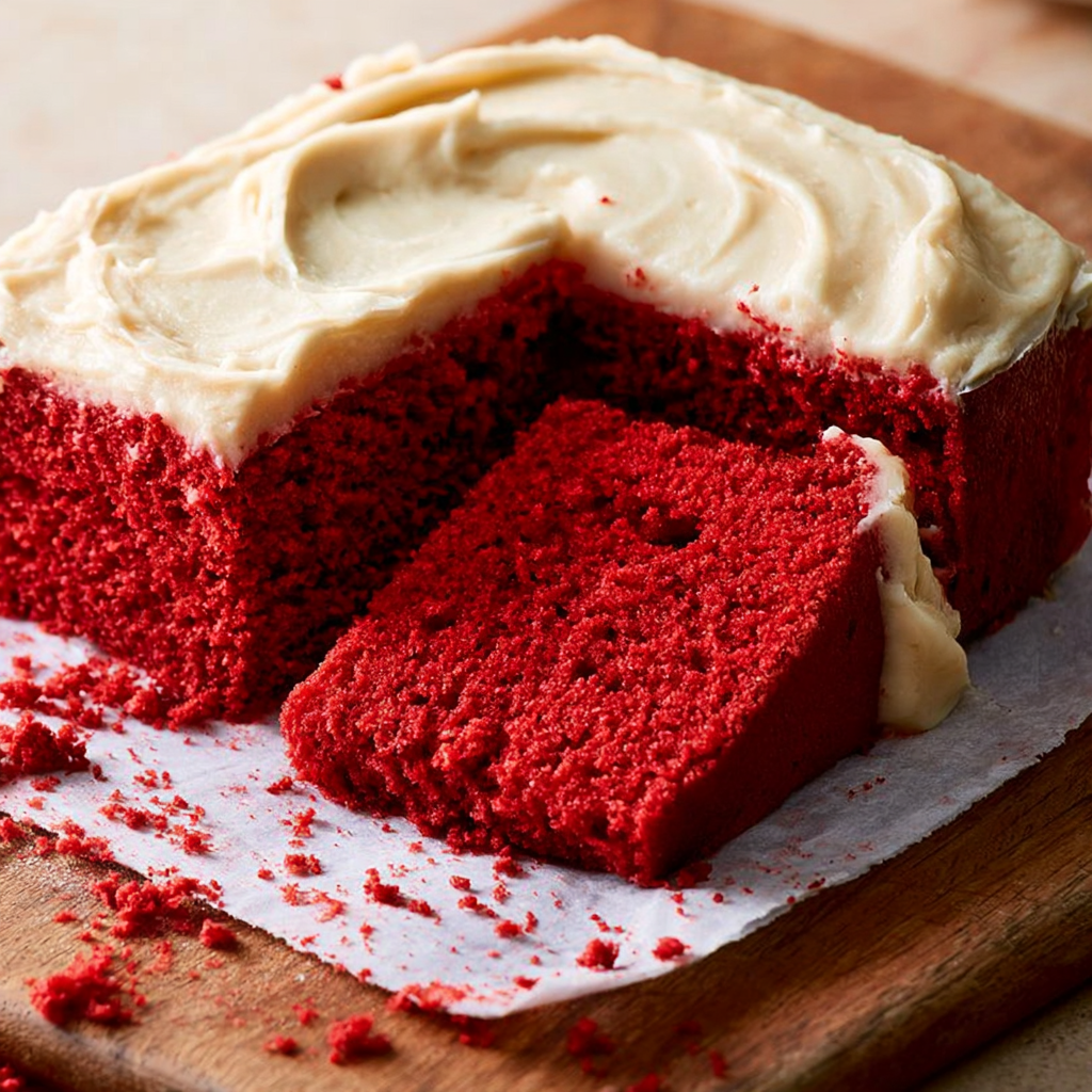 Red Velvet Sheet Cake - step by step