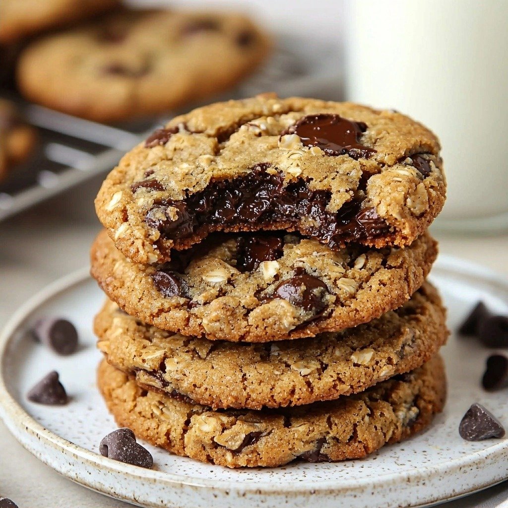 Oatmeal Chocolate Chip Cookies - finished dish