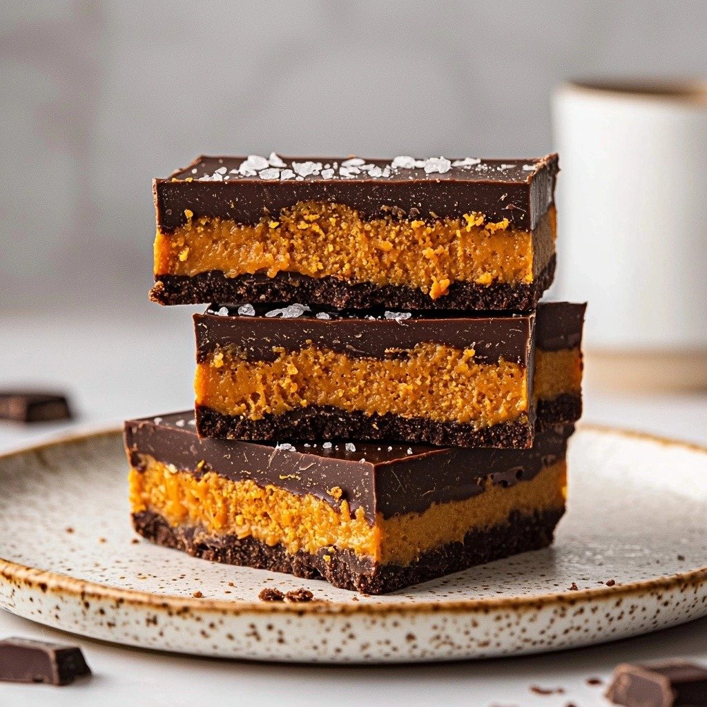 Chocolate Almond Butter Bars - step by step
