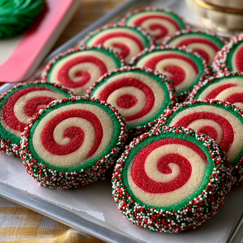 Swirled Christmas Cookies - finished dish