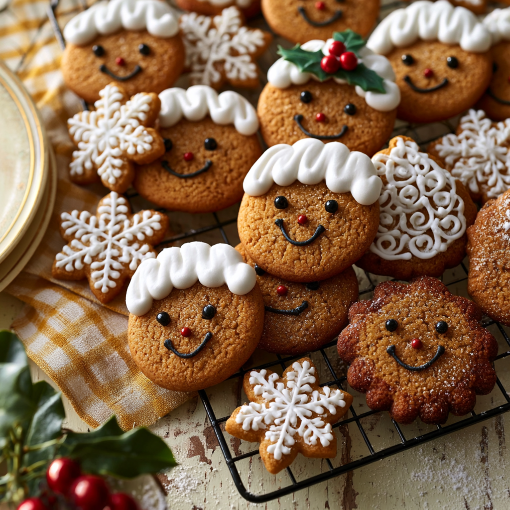Gingerbread Cookies with Royal Icing - finished dish