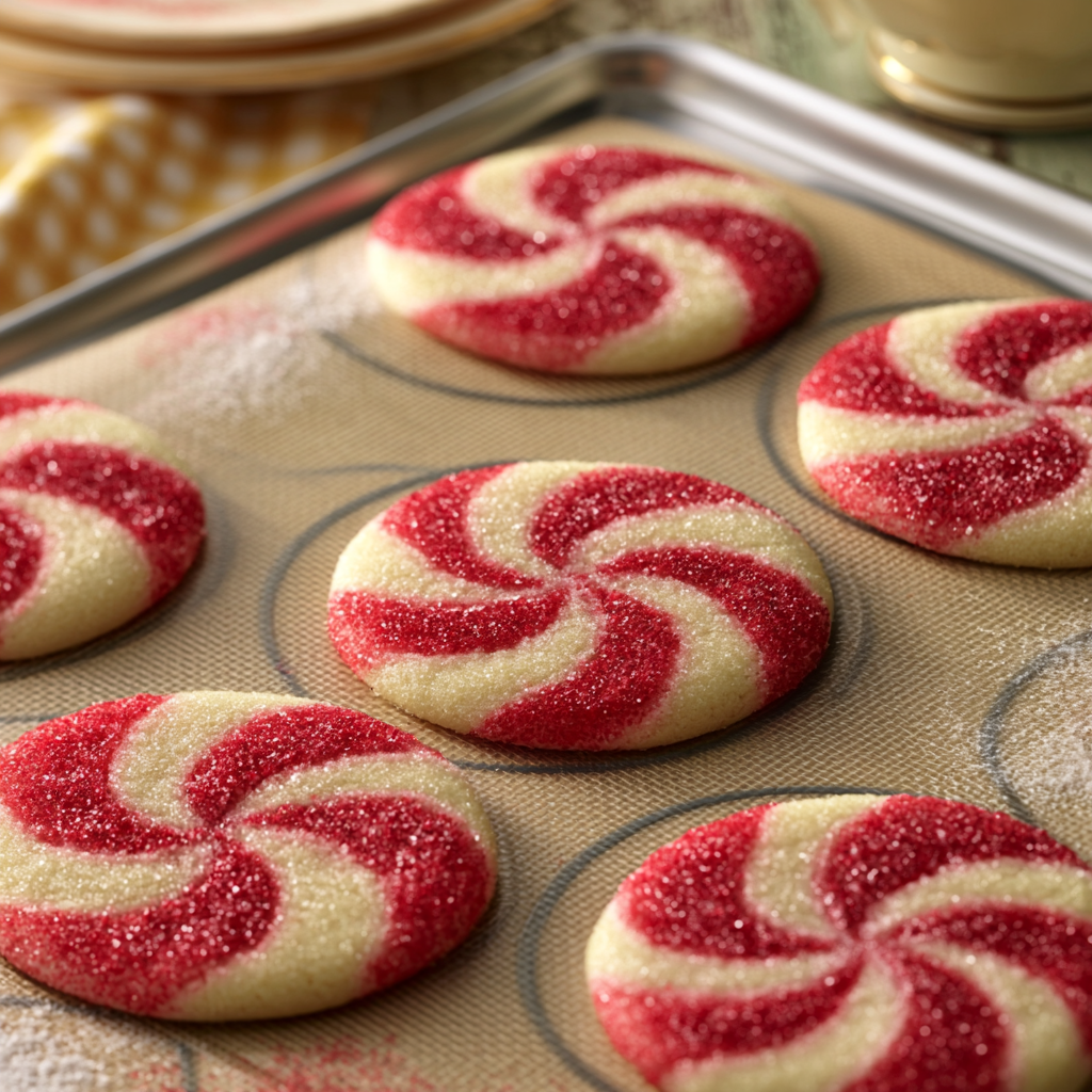 Peppermint Swirl Sugar Cookies - finished dish