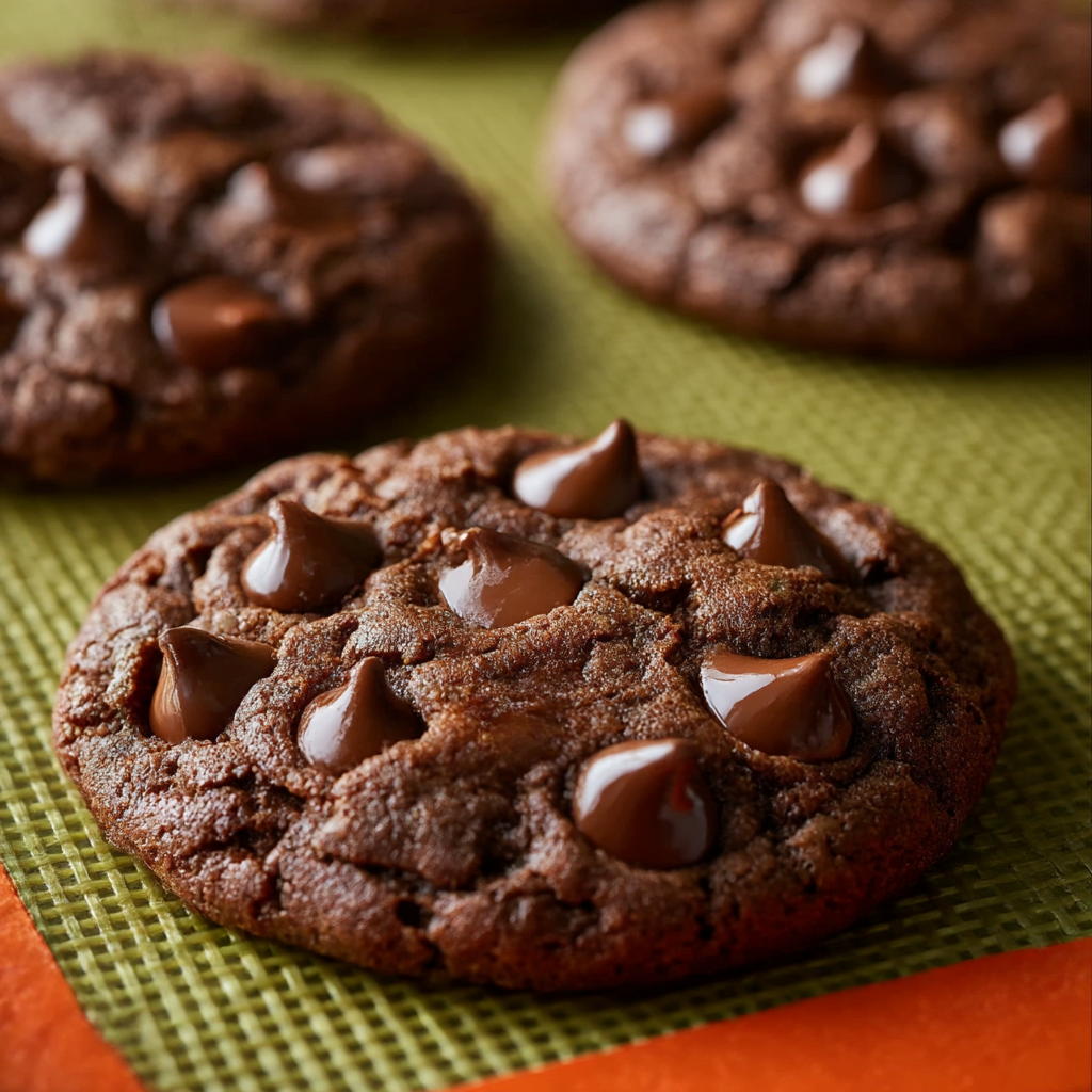 Easy Chocolate Chocolate Chip Cookies - step by step