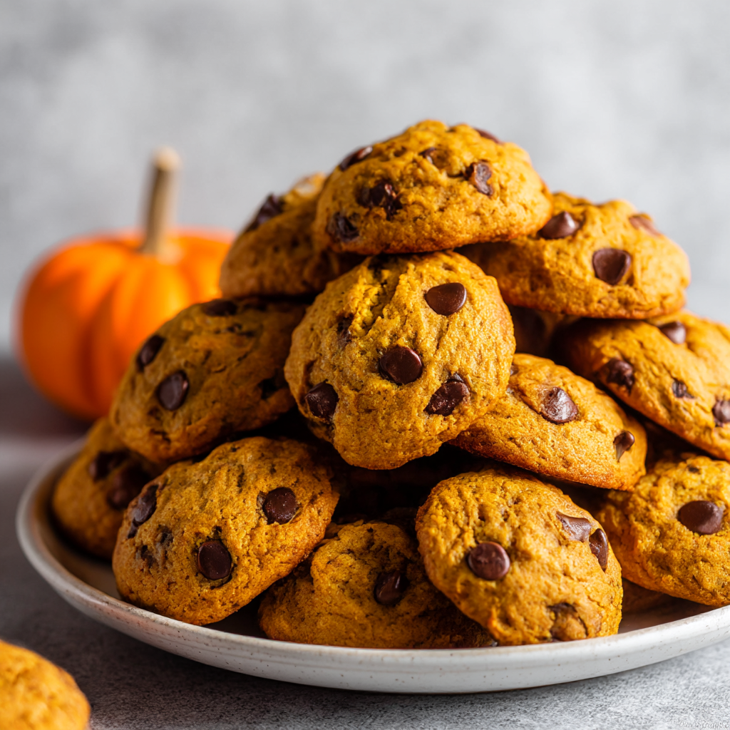 Pumpkin Chocolate Chip Cookies - step by step